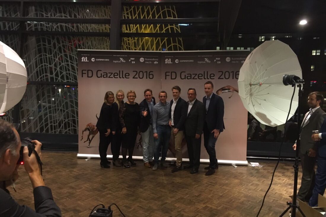 Team Nijhuis bij uitreiking van FD Gazelle