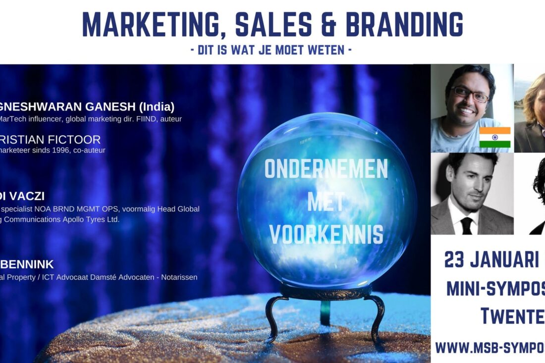 Spreker uit India tijdens mini-symposium Marketing, Sales en Branding