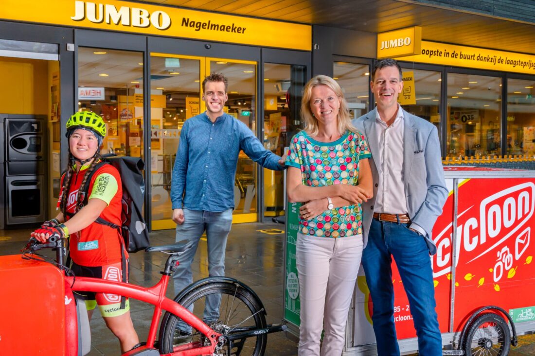 Cycloon bezorgt boodschappen Jumbo Nagelmaeker