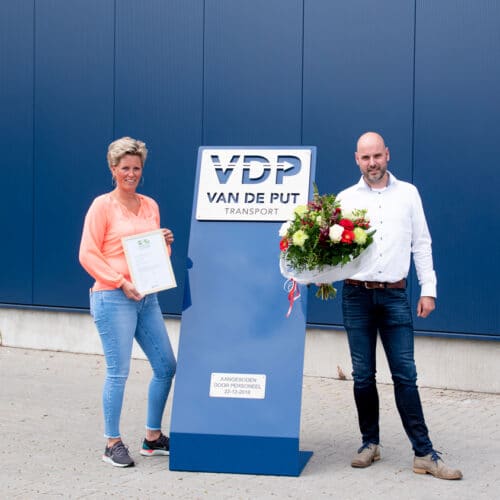 Duurzaam op de Weg-certificaat van Profile voor Van de Put Transport uit Nunspeet