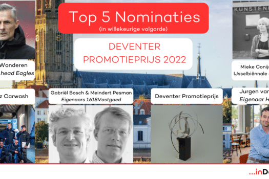 Top 5 genomineerden voor de Deventer promotieprijs zijn bekend