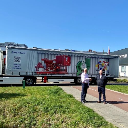 Vrachtwagen promoot werken bij Pentair Winterswijk