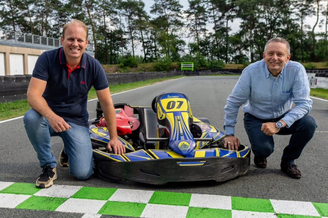 Christian Snoek en Leon ten Hoedt op kartbaan Emsbüren © Thomas Bakker