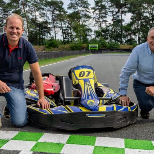 Christian Snoek en Leon ten Hoedt op kartbaan Emsbüren © Thomas Bakker