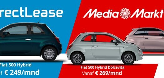 Unieke samenwerking MediaMarkt en DirectLease met populaire Fiat 500-leasemodellen