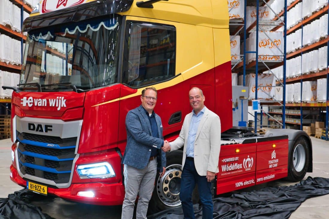 Wédéflex en E. van Wijk bundelen krachten met inzet eerste elektrische DAF-truck